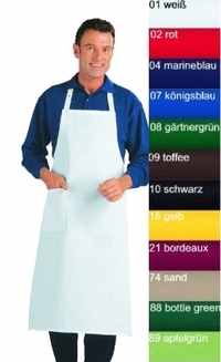 LEIBER Latzschürze 11/529 kochfest (farbig)