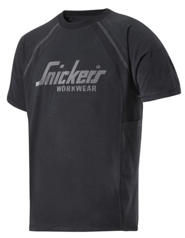 SNICKERS Logo T-Shirt (Multi-Pockets) Gr. XXL schwarz ★SALE★